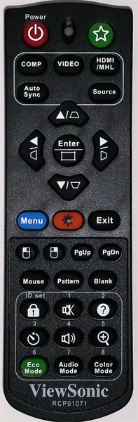 Viewsonic 7827HD Remote